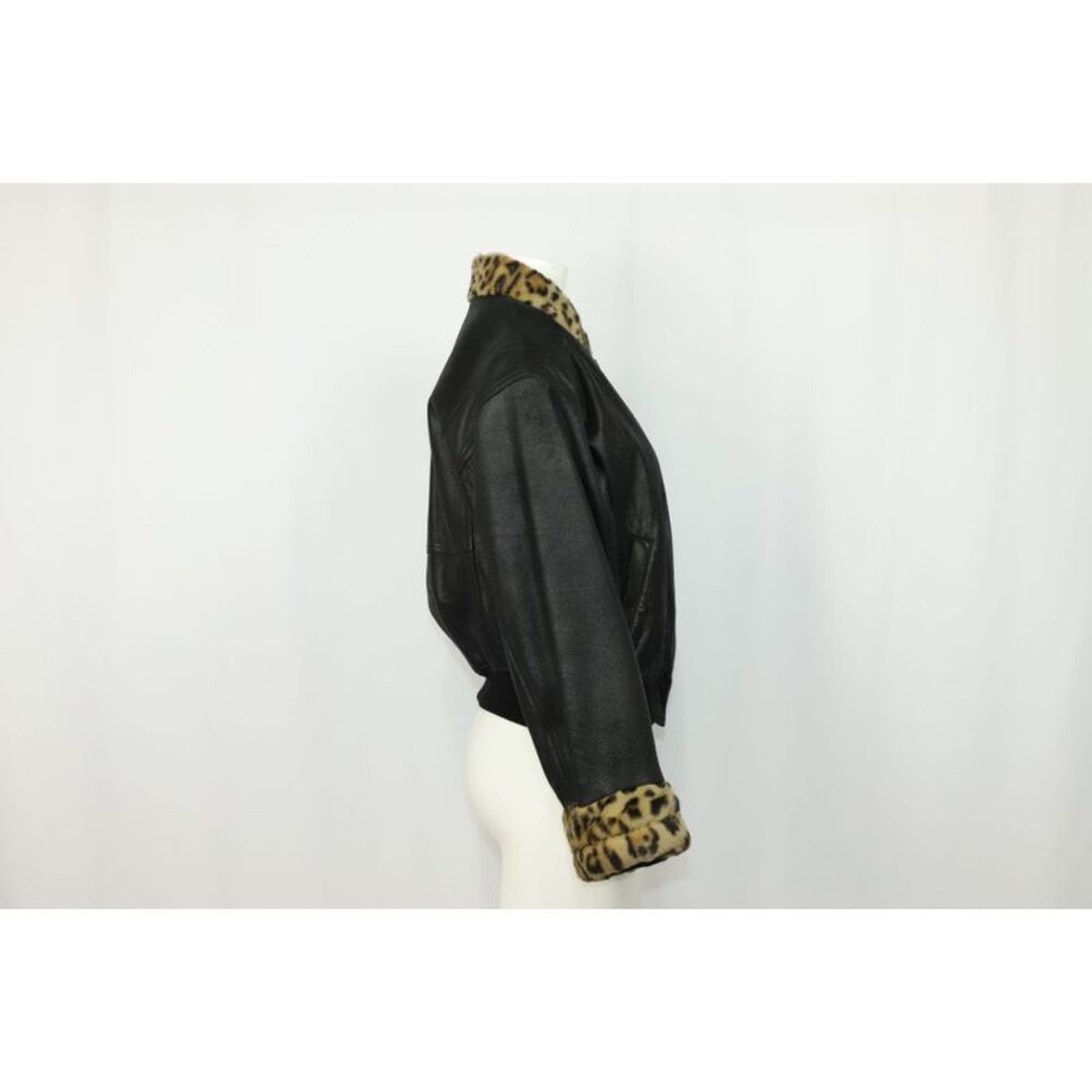 Giorgio Armani Bomber Jacket in Black Leather